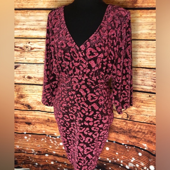 Metallic Leopard Mini Dress - Picture 5 of 16